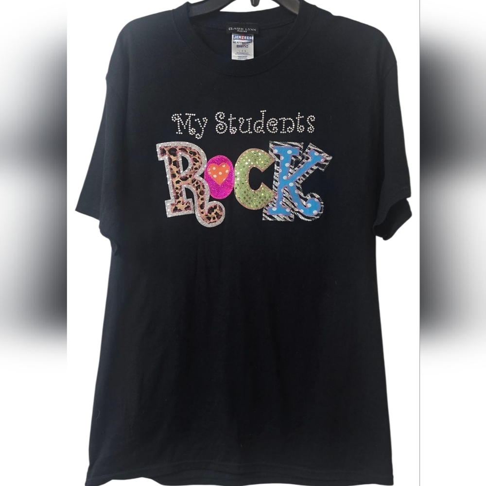 Claire Lynn Dallas  Jerzees  'My Students Rock' T-Shirt - Black Size L